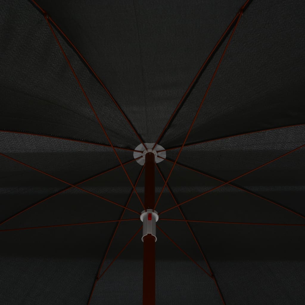 Parasol avec mât en acier 300 cm anthracite - 4