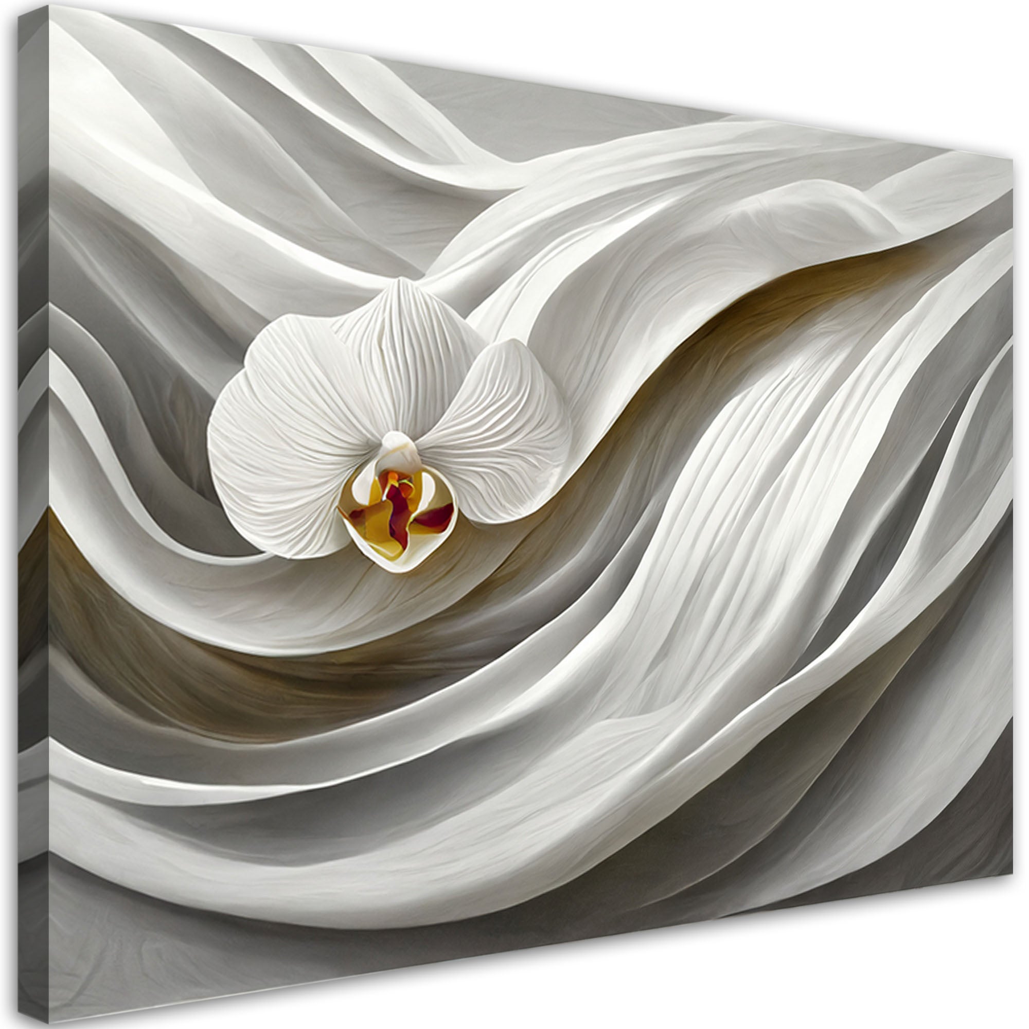 Obraz, Biały storczyk i abstrakcja 3D 60x40