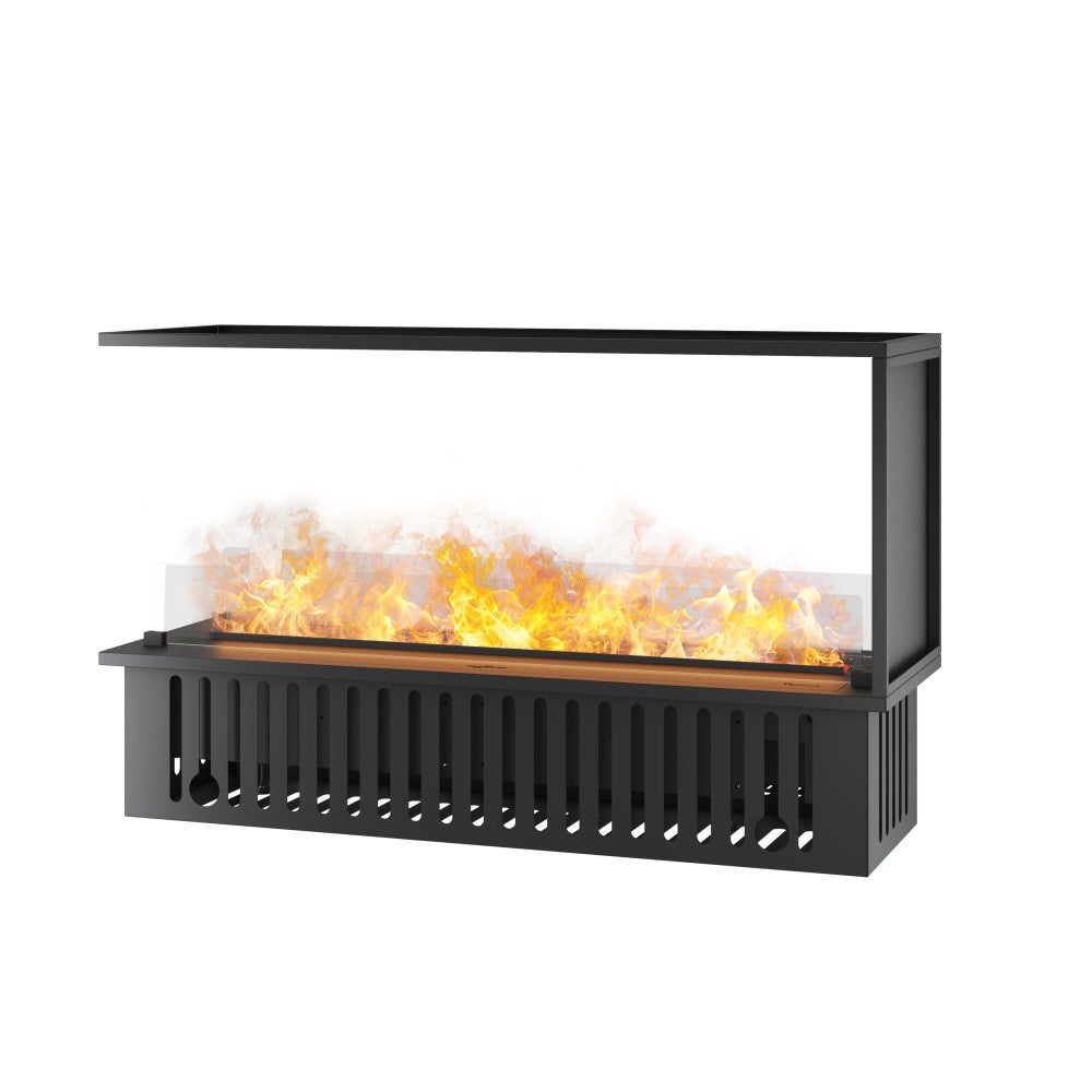 Kominek parowy do zabudowy Inside U 1200 z wielokolorowym płomieniem, efektem 3D i sterowaniem za pomocą aplikacji, zbiornik 2,4 l – 120 cm