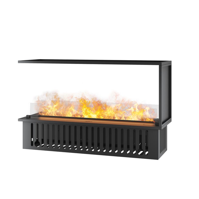 Kominek parowy do zabudowy Inside U 1200, płomień 3D multicolor, sterowanie aplikacją, zbiornik 2,4 l, automatyczne napełnianie, 120 cm