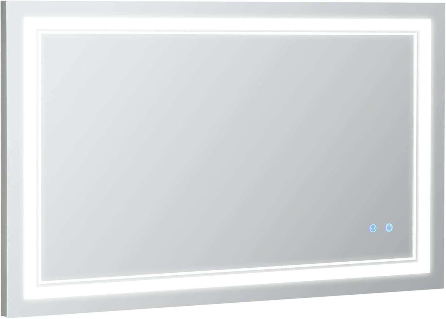 Miroir de salle de bain avec éclairage LED - Miroir mural avec