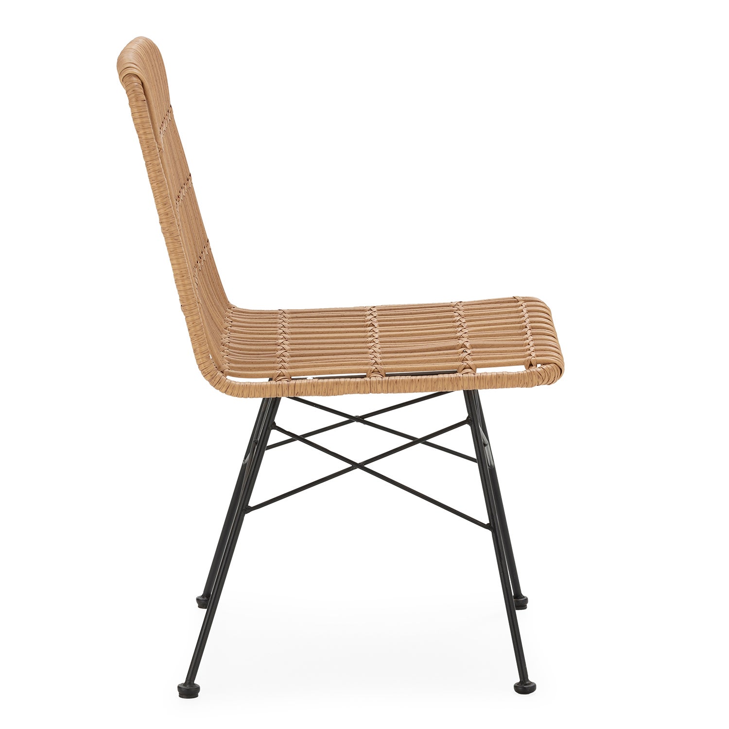 Pack de 2 chaises de salle à manger ou de jardin Aitana Ratan/Noir - 4