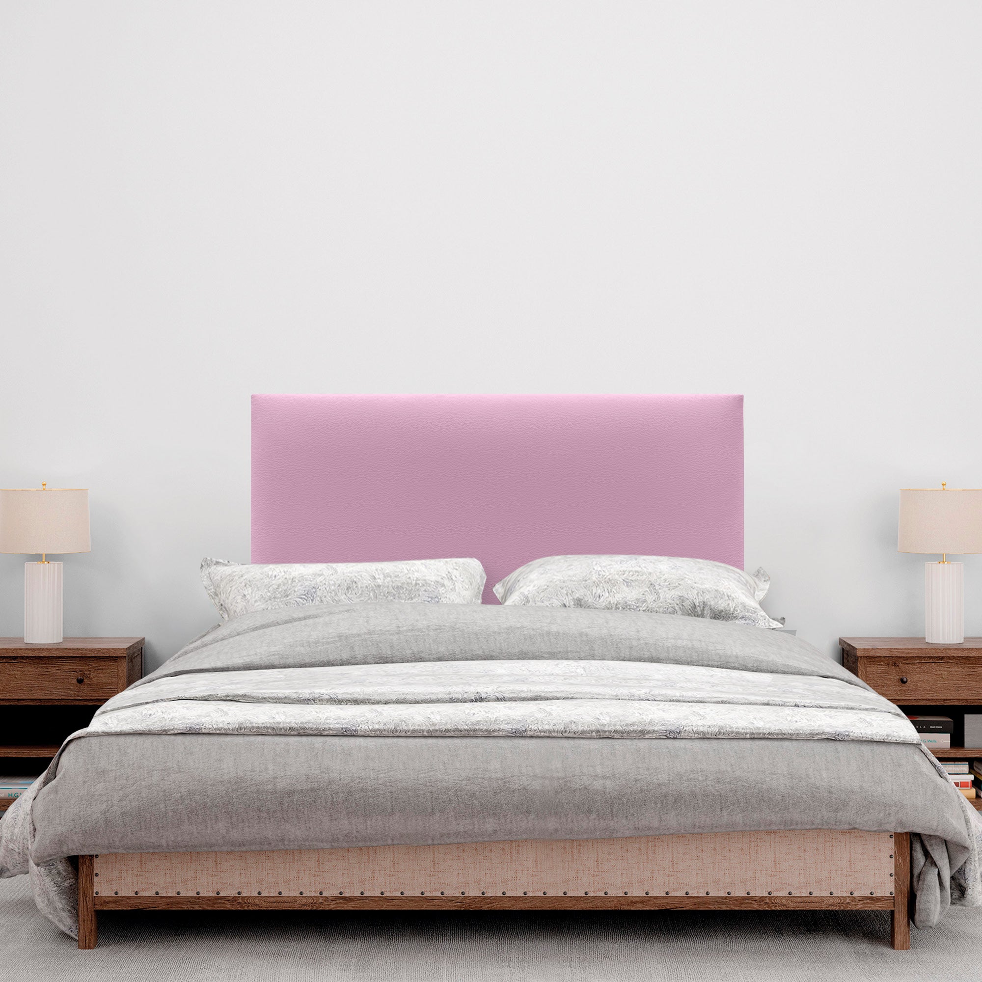 DHOME Cabecero de Polipiel Liso cabeceros Cabezal tapizado Cama (Polipiel Rosa, 105cm (Camas 80/90/105)) - 4