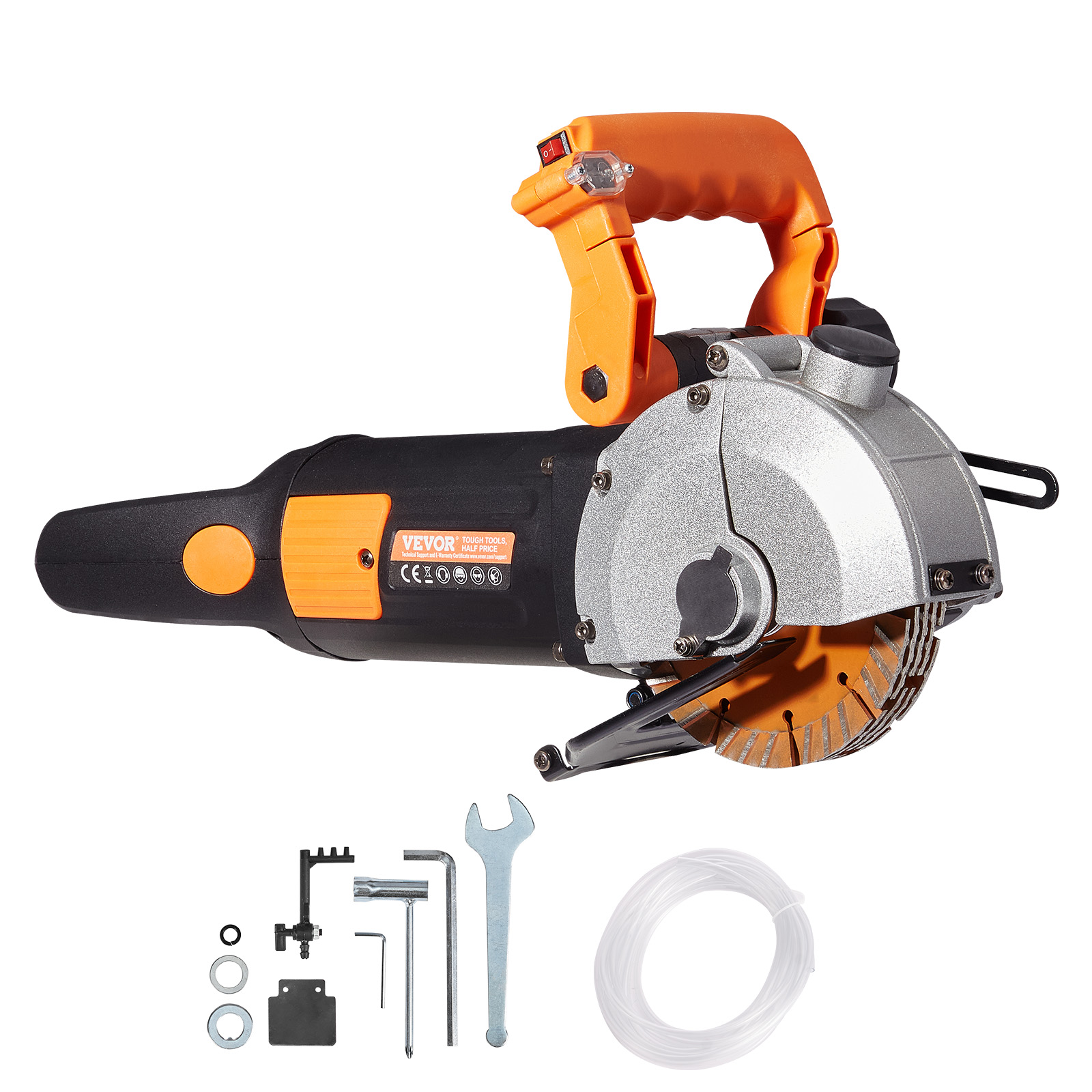 Rainureuse Murale Électrique VEVOR 2500 W 133 mm Profondeur 41 mm 6400 tr/min Coupe Murale avec Pompe à Eau 5 Lames - 9