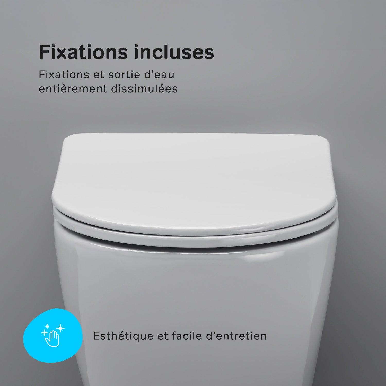 Cuvette WC Suspendu Blanc Toilette Suspendu FlashClean sans rebord avec couvercle de siège Softclosing, CXB1701SC Blanc AM.PM - 8