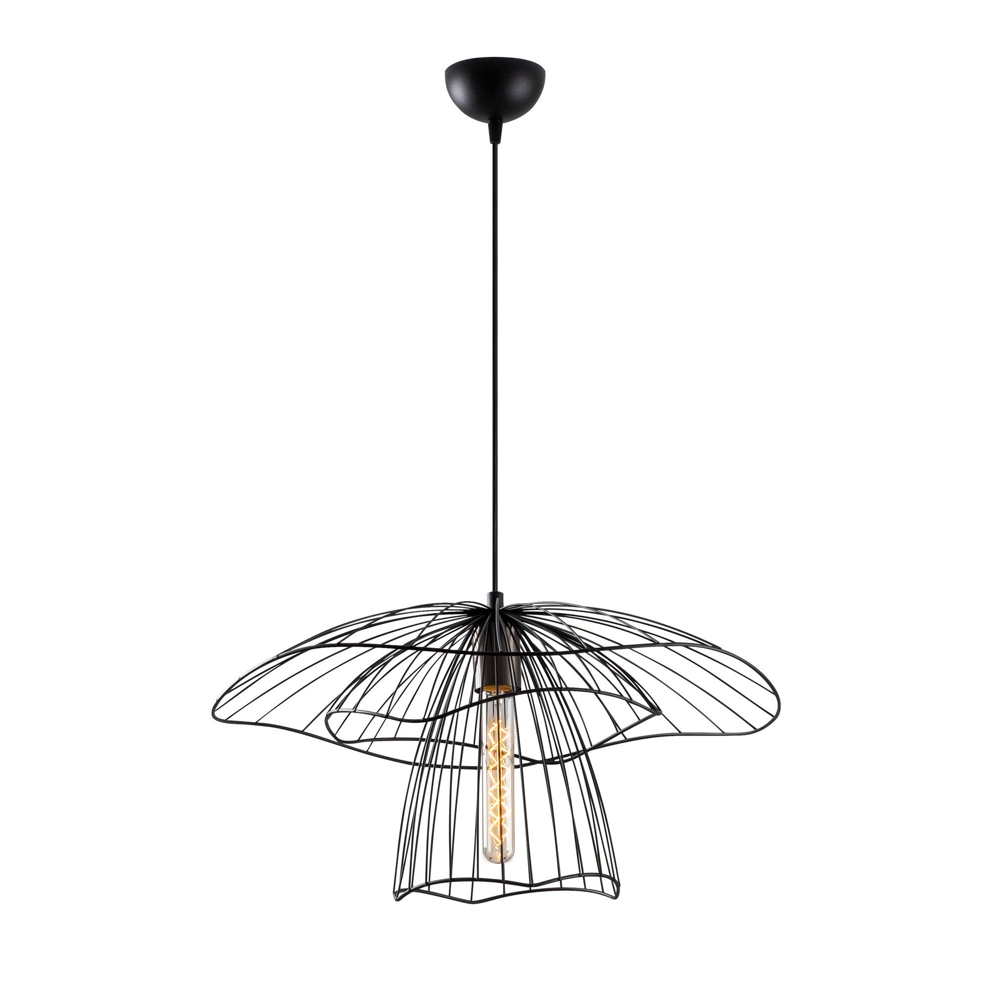 Lustra TEL 6504, negru, metal, 50x123 cm