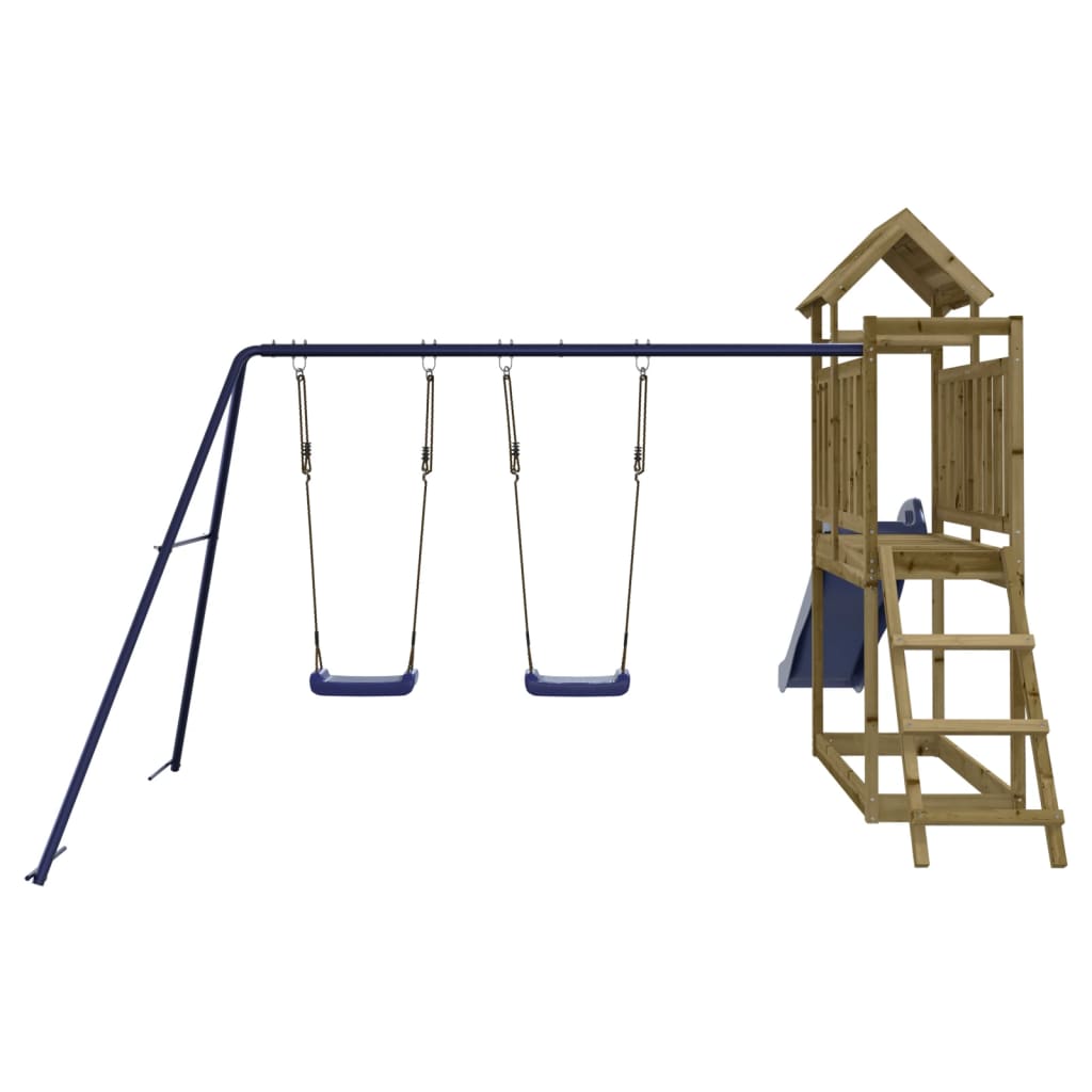 Conjunto de brincar para exterior | Conjunto de jogar madeira de pinho impregnada CFW50156 - 7