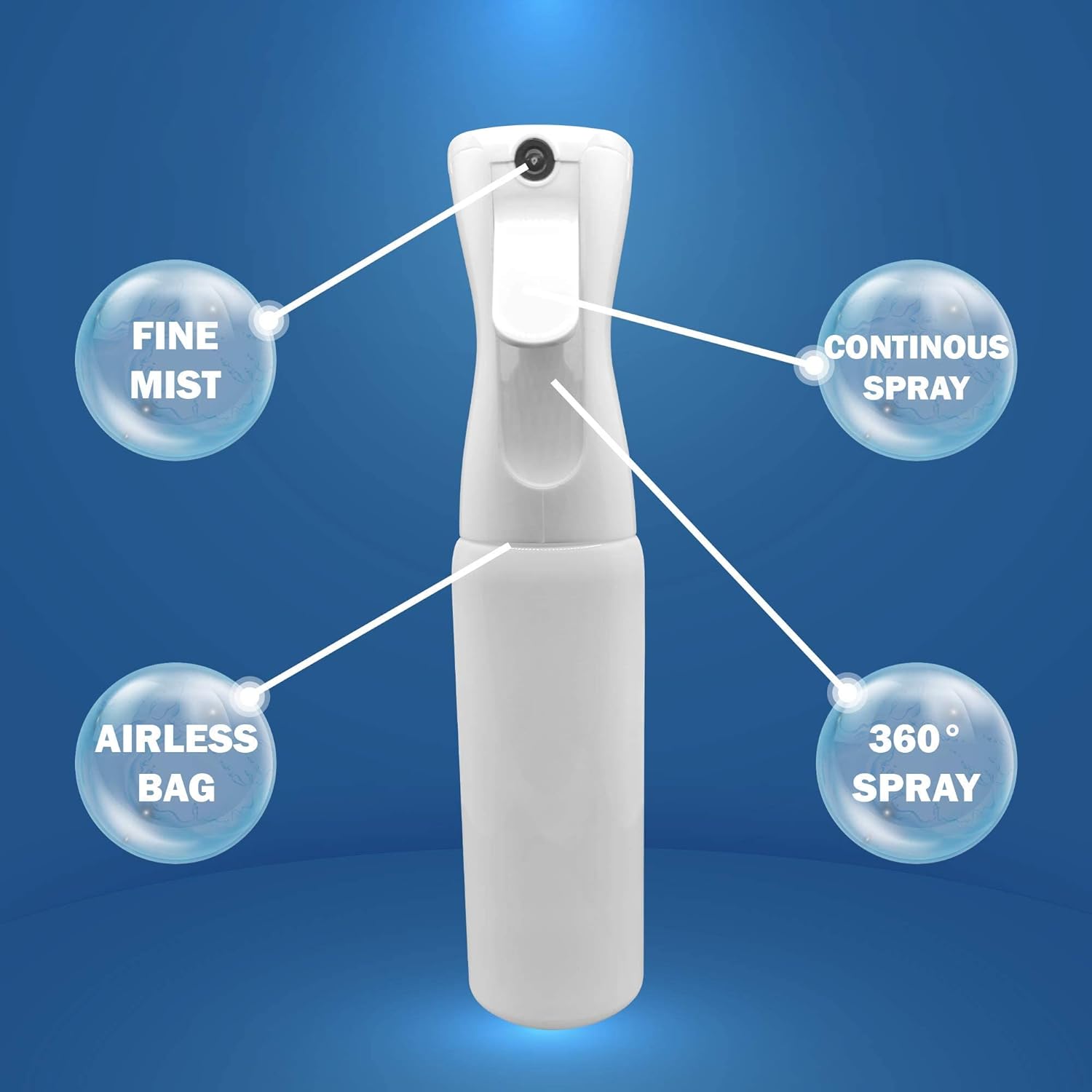 Vaporisateur rechargeable visage - 2 unités brumisateur à eau, spray pour coiffure, nettoyage et soin des cheveux, 300ml, pratique et portable - 2