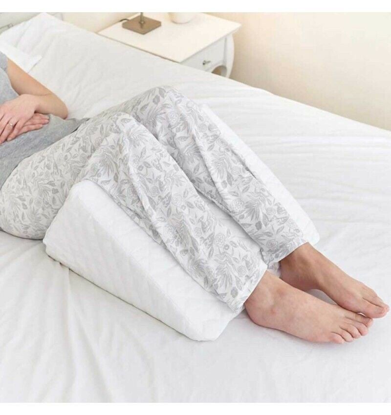 Almohada con forma de cuña sujeción de espalda y piernas cojín de lectura 40x30x48cm - 4