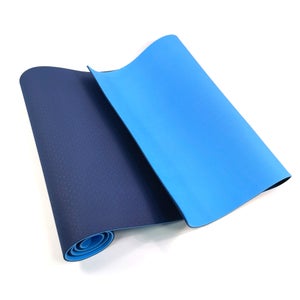 Relaxdays Tappetino Yoga, Spesso 1 Cm, Per Pilates, Fitness In Palestra A Casa Materassino 60x180 Cm Blu Celeste 85400031 - Foto 4