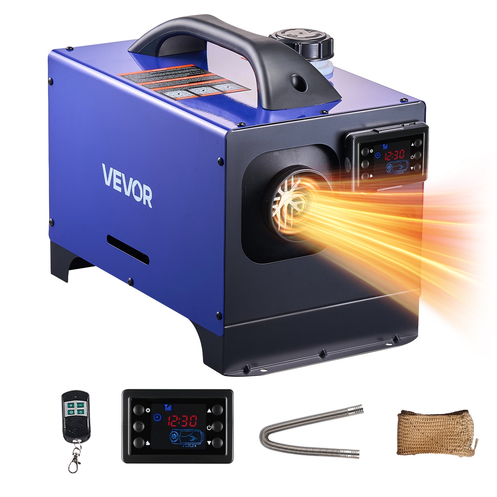 Calefacción diésel vevor 8 kw cc 12 v/24 v, todo en uno, con mando a distancia y pantalla lcd, depósito de 5 l, para caravanas y camiones, color azul