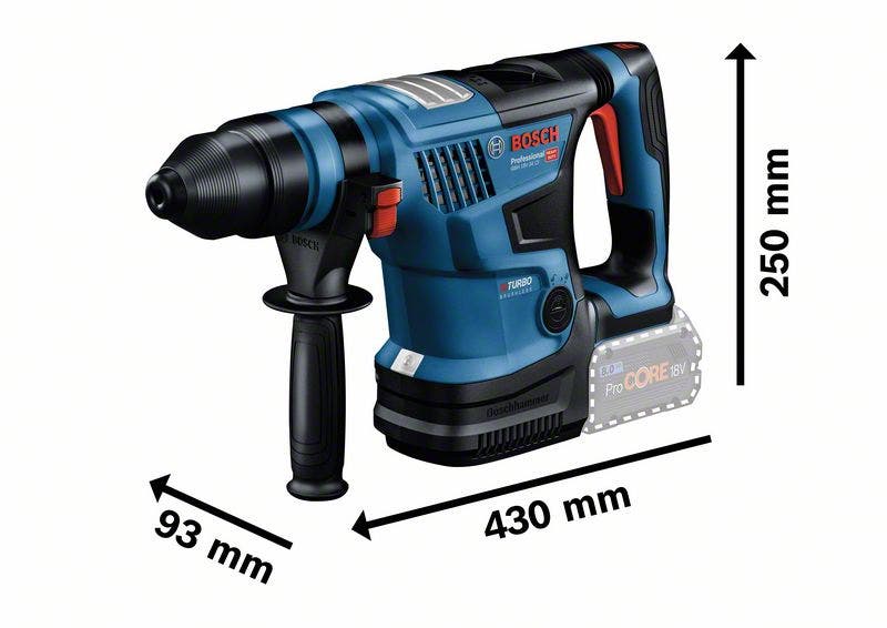 Młotowiertarka akumulatorowa Bosch BITURBO SDS plus GBH 18V-34 CF 18 V Solo, wraz z akcesoriami w walizce - 0611914001 - 5