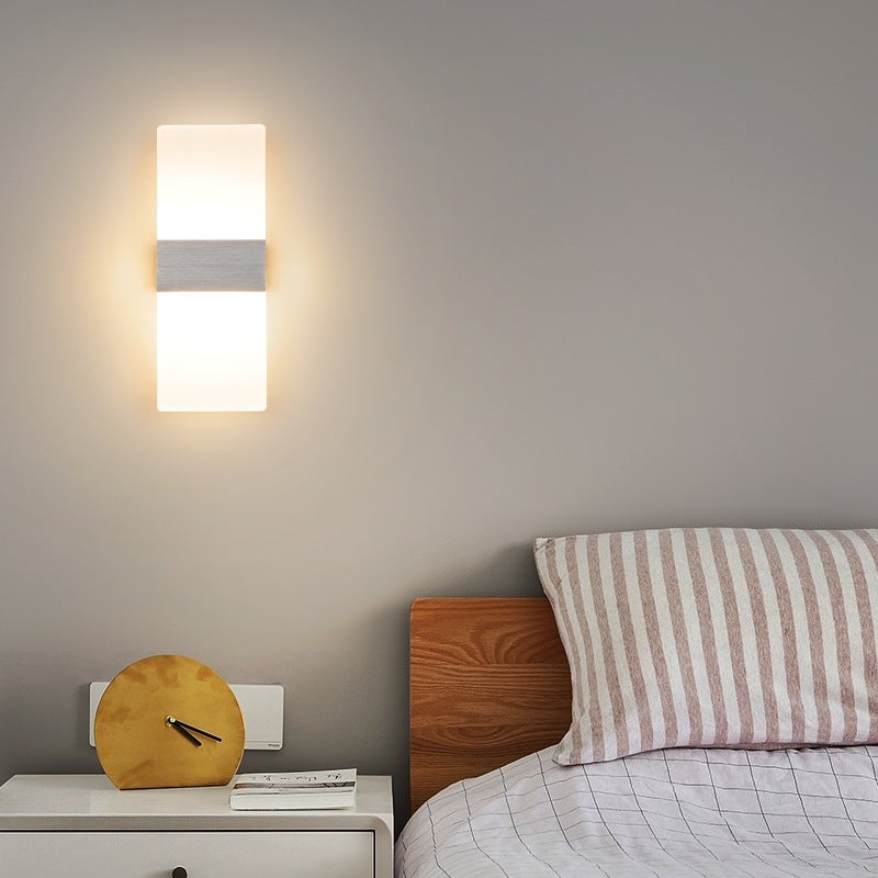 Aplique de pared moderno de 6 W arriba y abajo, 3 temperaturas de color ajustables, lámpara de pared LED para pasillo, dormitorio, pasillo - 7