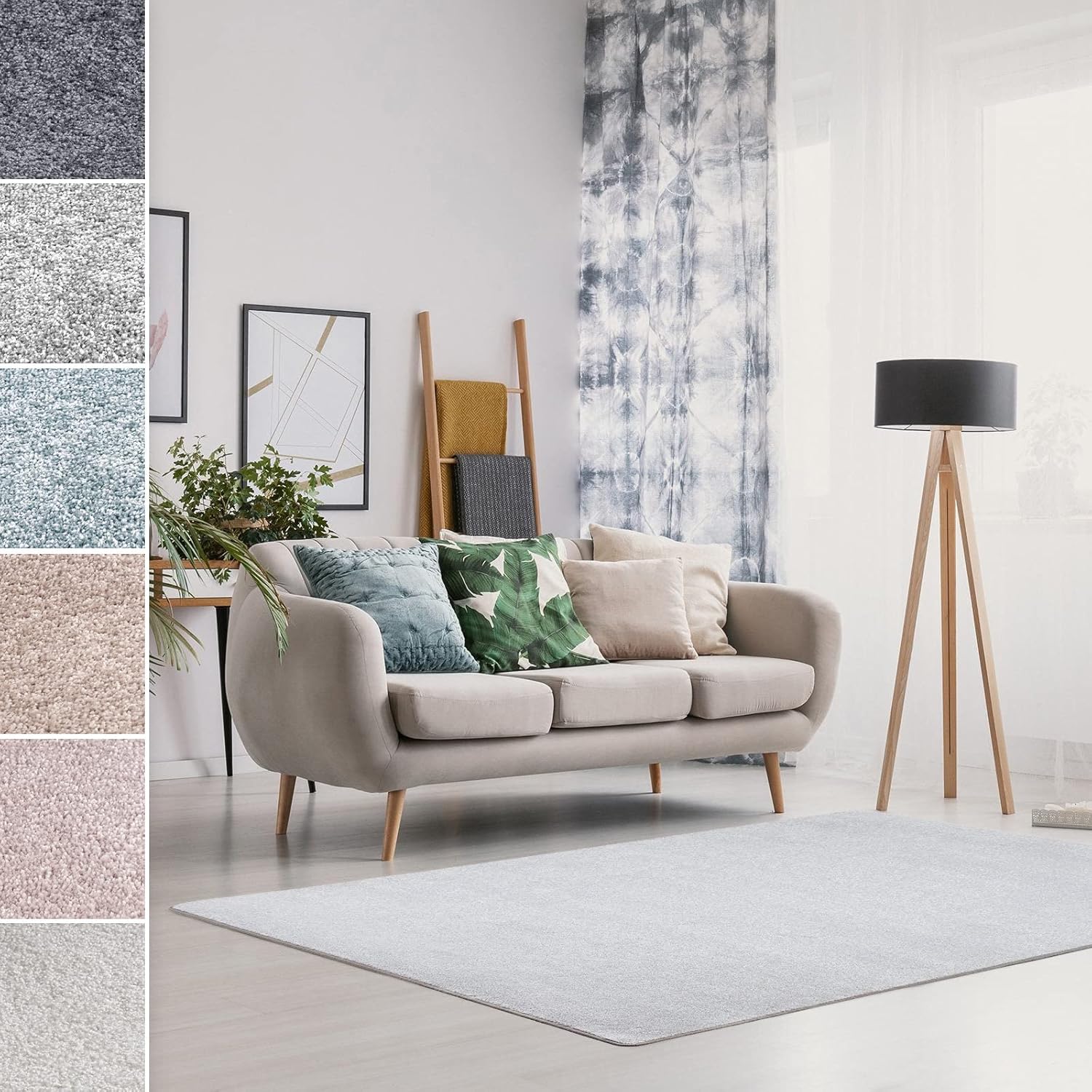 Tappeto da salotto in velluto Sundae, Argento 50 x 150 cm Leroy