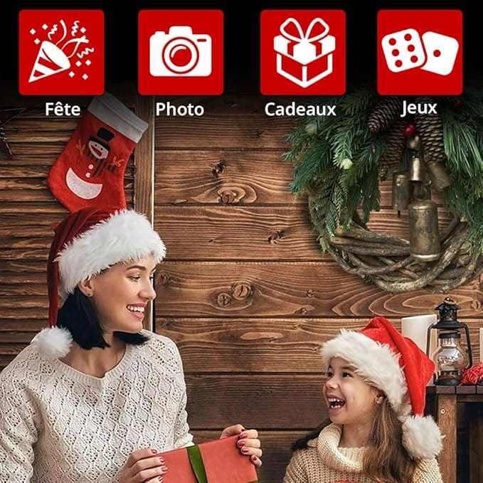 szt. pluszowych czapek Mikołaja - czerwonych i białych - na imprezę świąteczną - 2