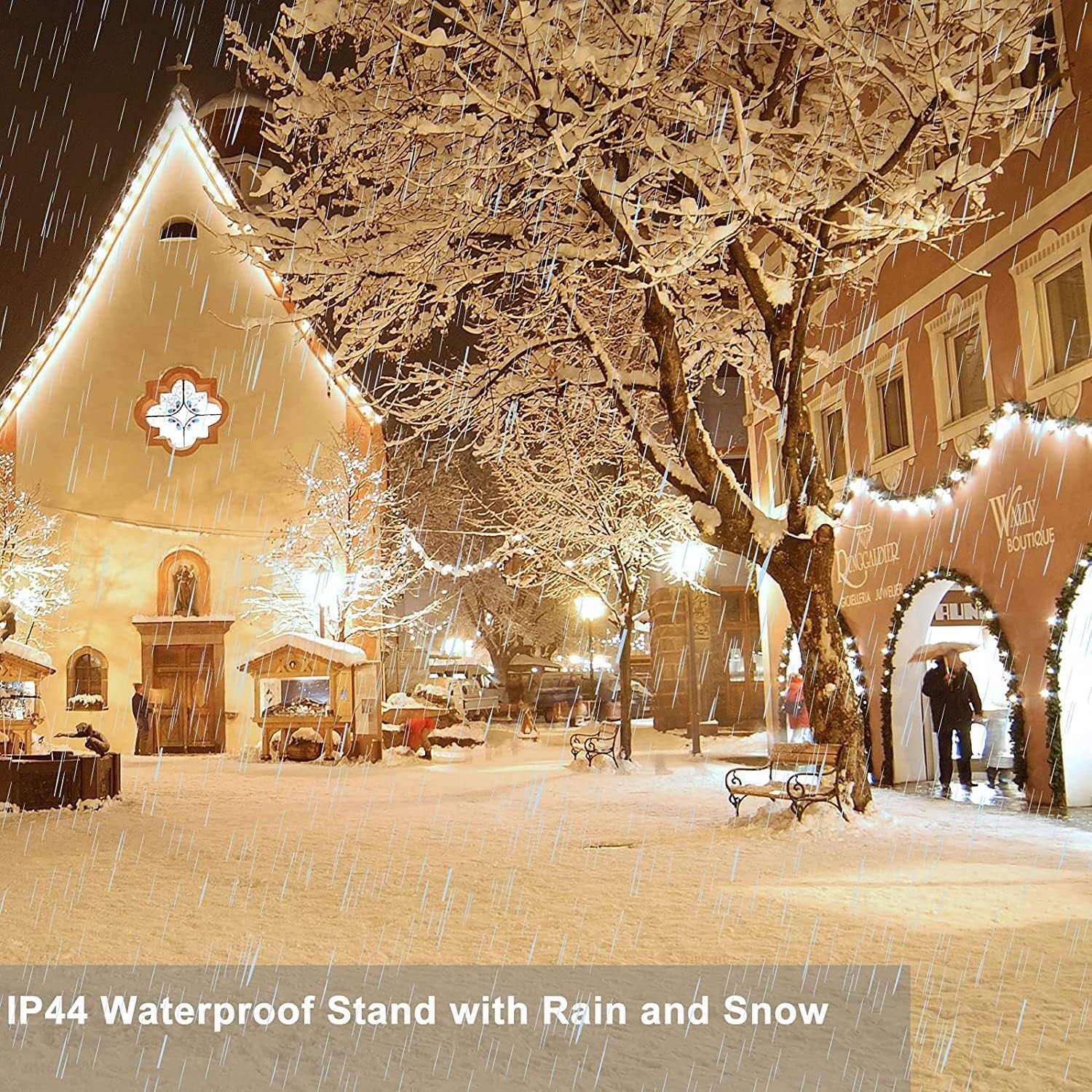 LEMROE Guirlande De Lumières 200 LED Solaire Blanc Chaud 8 Modes Pour Décorer - 4