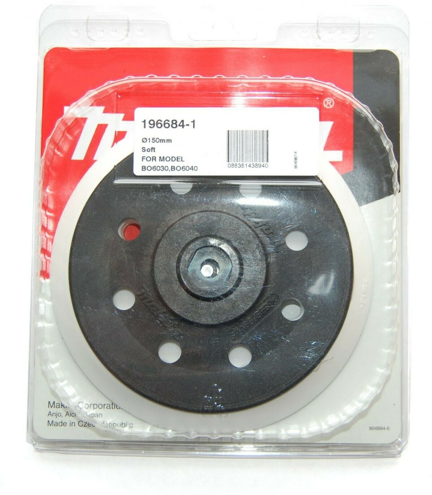 Plateau de ponçage auto-agrippant souple pour BO6030 et BO6040 Ø150 mm - MAKITA 196684-1 - 3