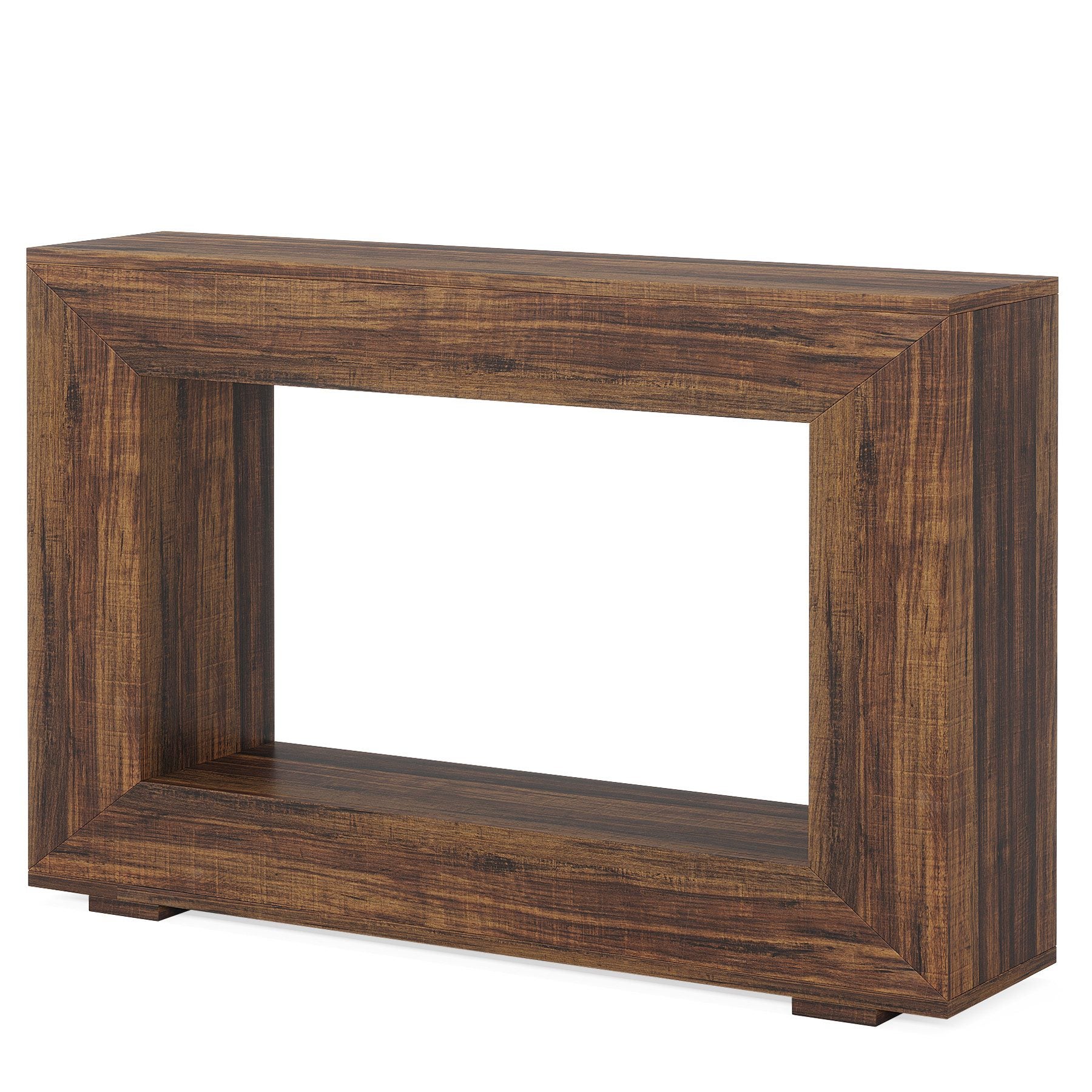 Table console, 120 x 30 x 83.5cm, Table d'appoint,Table basse avec espace de rangement dans l'entrée, brun vintage - 8