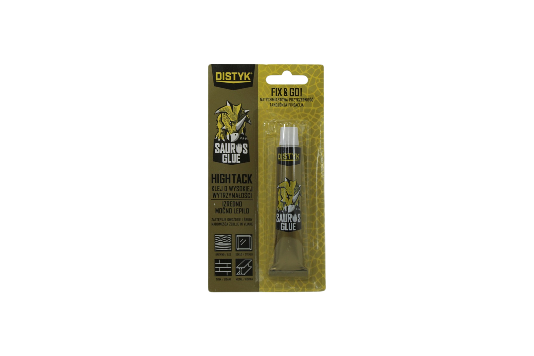 Klej montażowy błyskawiczny SAURUS GLUE HIGH TACK biały 25ml maksymalna wytrzymałość