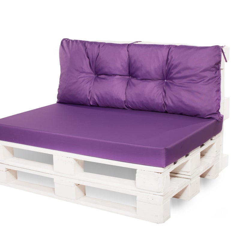 Poduszka ogrodowa na paletę 120x50x40cm poduszka na meble ogrodowe fioletowa, poduszka na balkon taras, poducha ogrodowa na meble z palet