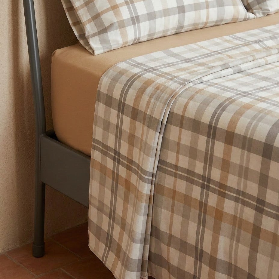 Juego de sábanas 100% algodón cuadro vichy cama 90 cm - 4