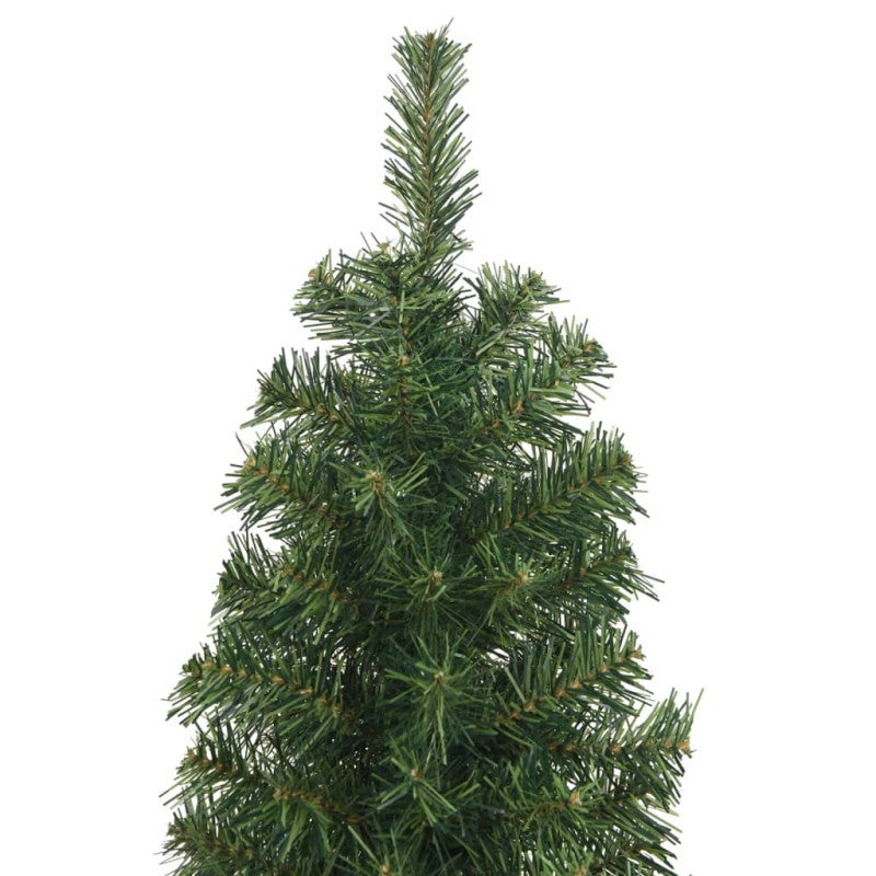 Árbol de Navidad artificial estrecho y soporte PVC verde 180 cm - 3