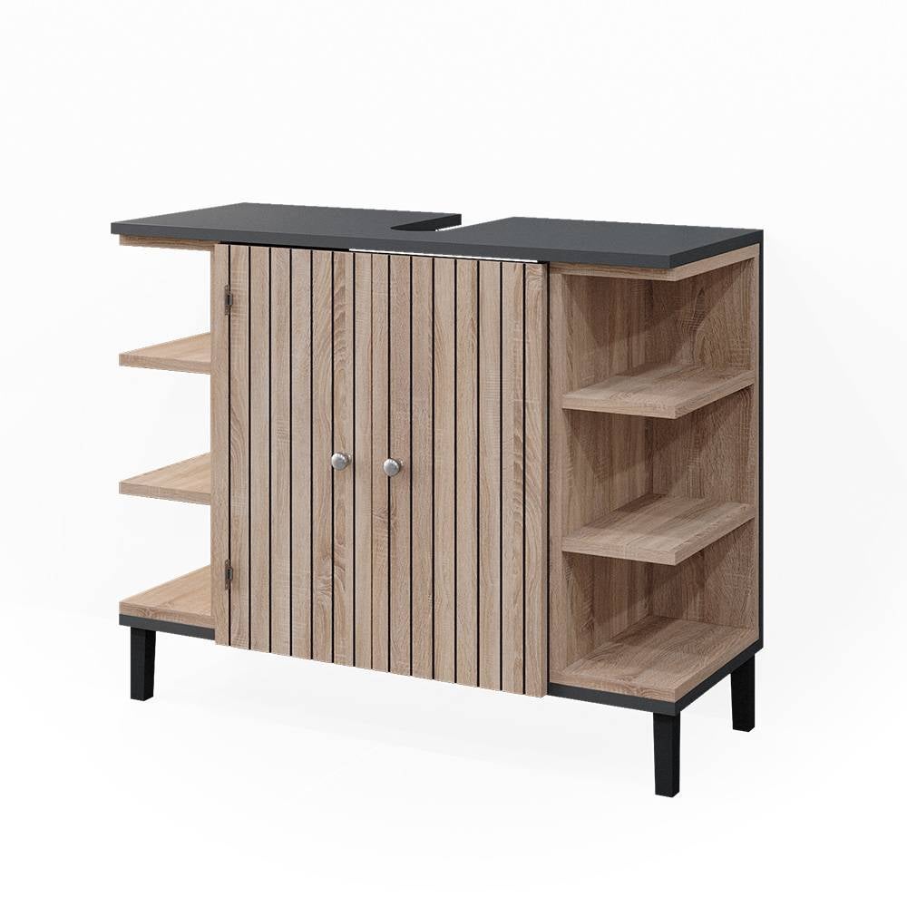 Vicco Szafka pod umywalkę Aquis, Sonoma, 79.6 x 64 cm z 2 drzwiami