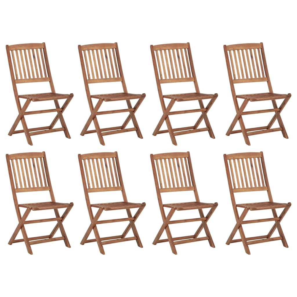 Chaises pliables d'extérieur avec coussins 8 pcs Bois d'acacia 14 - 2