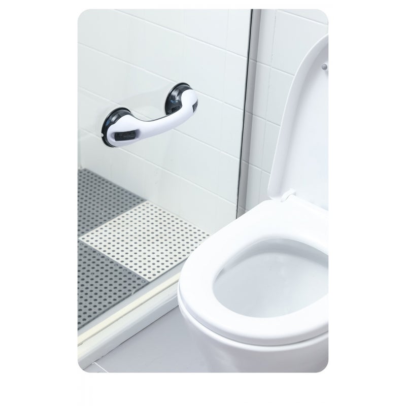 Uchwyt prysznicowy z przyssawką, uchwyt prysznicowy z mocną przyssawką, czarny, 30 cm