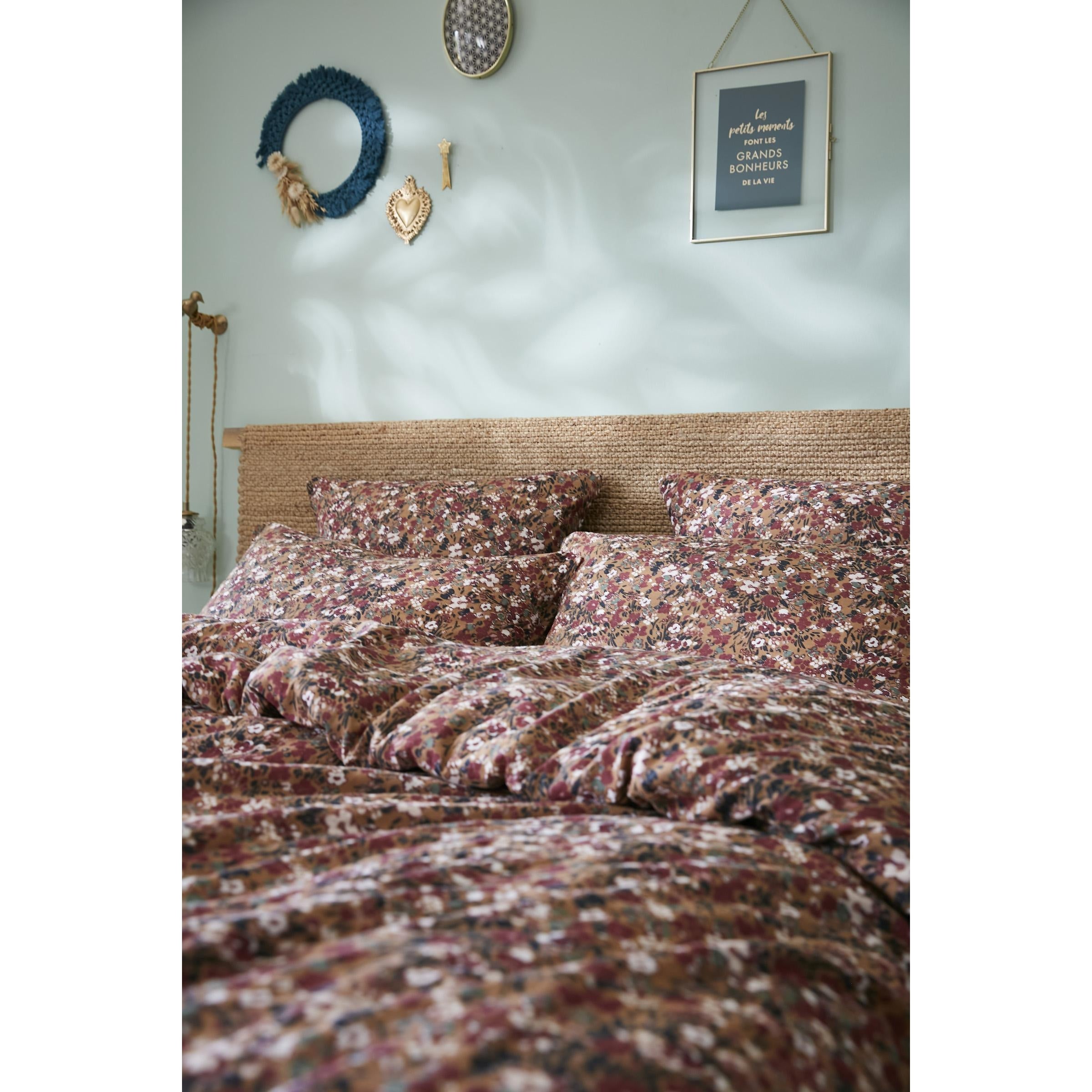 Taie d’oreiller 50 x 70 cm – Double Gaze de Coton Imprimée CAPUCINE Camel - 2