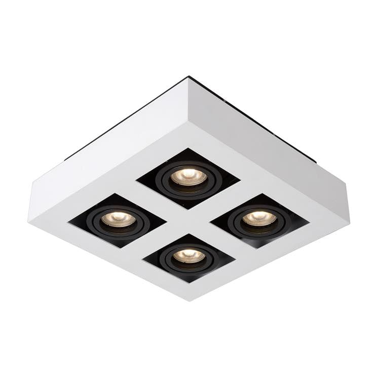 Reflektor sufitowy Spot XIRAX biały 4xGU10x5W wym: 8,8 x 25 x 25 cm IP20 Lucide