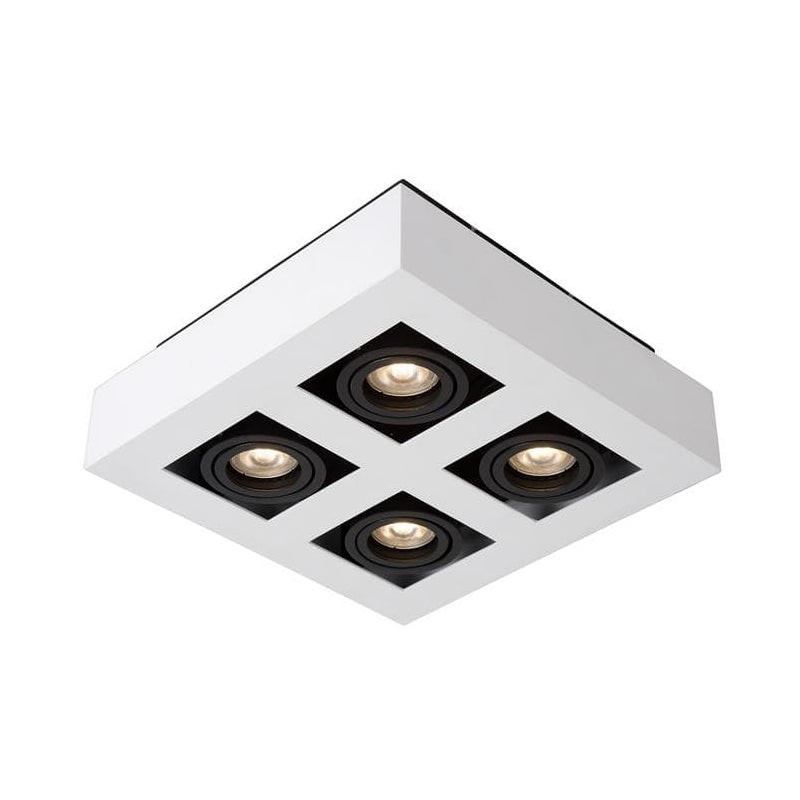 Reflektor sufitowy Spot XIRAX biały 4xGU10x5W wym: 8,8 x 25 x 25 cm IP20 Lucide