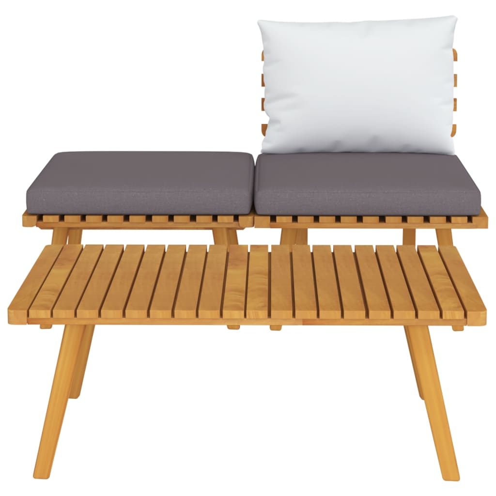 Maison Exclusive - Salon de jardin 3 pcs avec coussins Bois d'acacia massif - 3