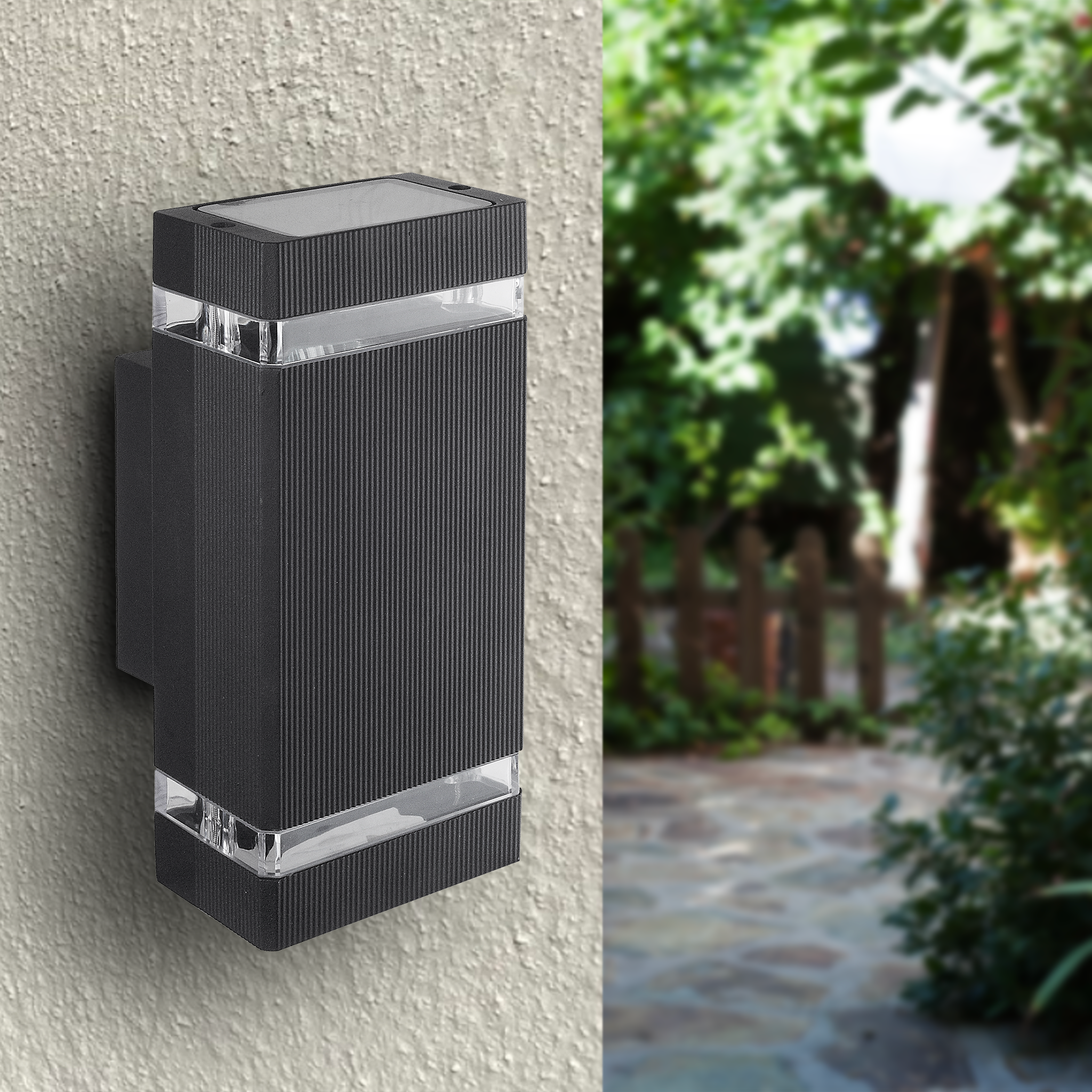 Oprawa architektoniczna Hana 2x GU10 LED 23cm IP65 120° kinkiet lampa na zewnątrz antracytowa MasterLED - 2