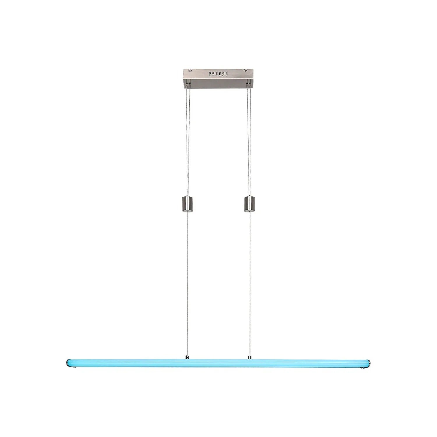Lampa wisząca z pilotem LED Temperius 24W Ciepła biel 1415lm metal chrom satynowany-biała wym:150x100x3cm IP20 Rabalux