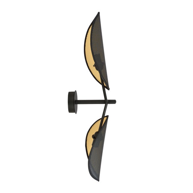 Kinkiet ścienny Vene czarno-złoty 2xE14x10W wym: 67 x 12 cm metal IP20 Emibig