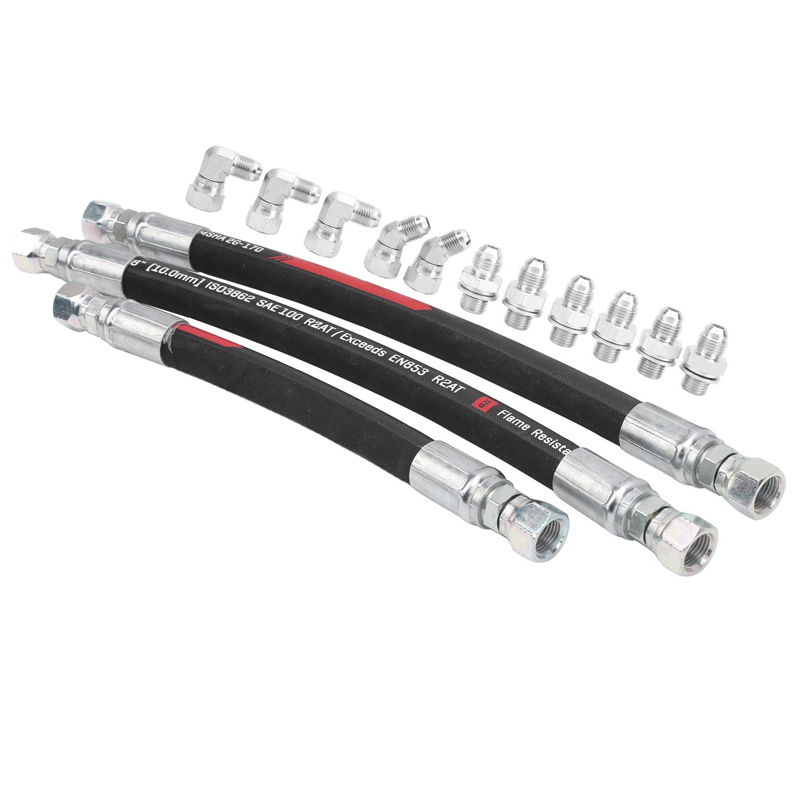 Glarks Kit 7pcs Coude Silicone 90° 2.5 Pouces + Colliers T-Bolt - Haute Performance