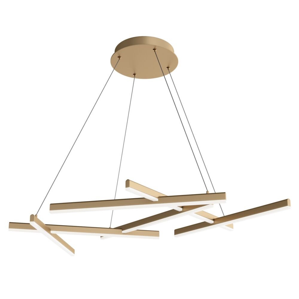 Lampa wisząca Line mosiężno-złota LED 75W 4000K 3500lm wym: 120 x 101 x 66 cm metal Maytoni