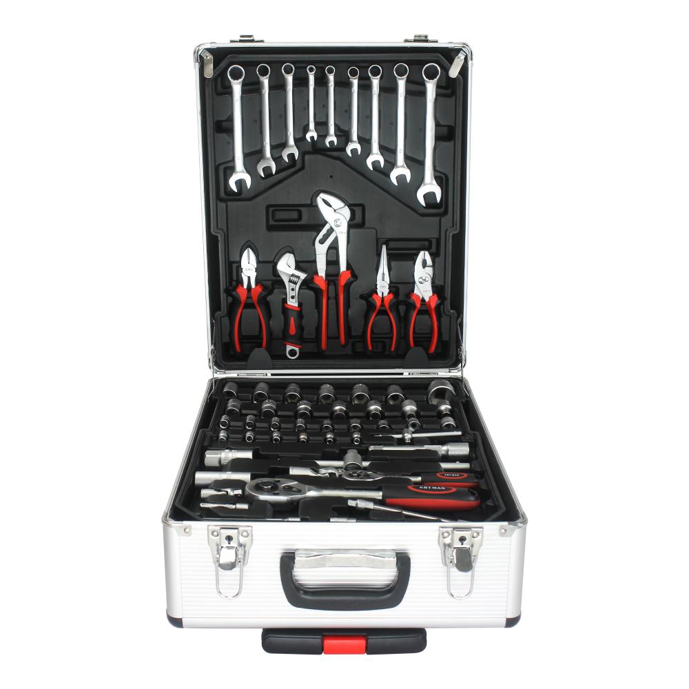 Kit d’outils de bricolage, coffret à outils à 4 tiroirs, boîte à outils roulante polyvalente pour entretien, jardin, propriétaires - 3