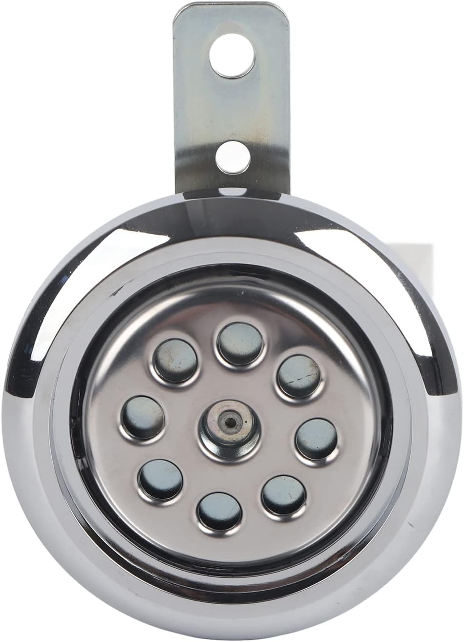 Uniwersalny klakson motocyklowy 105 DB, chromowana osłona w kształcie plastra miodu do motocykli 12 V