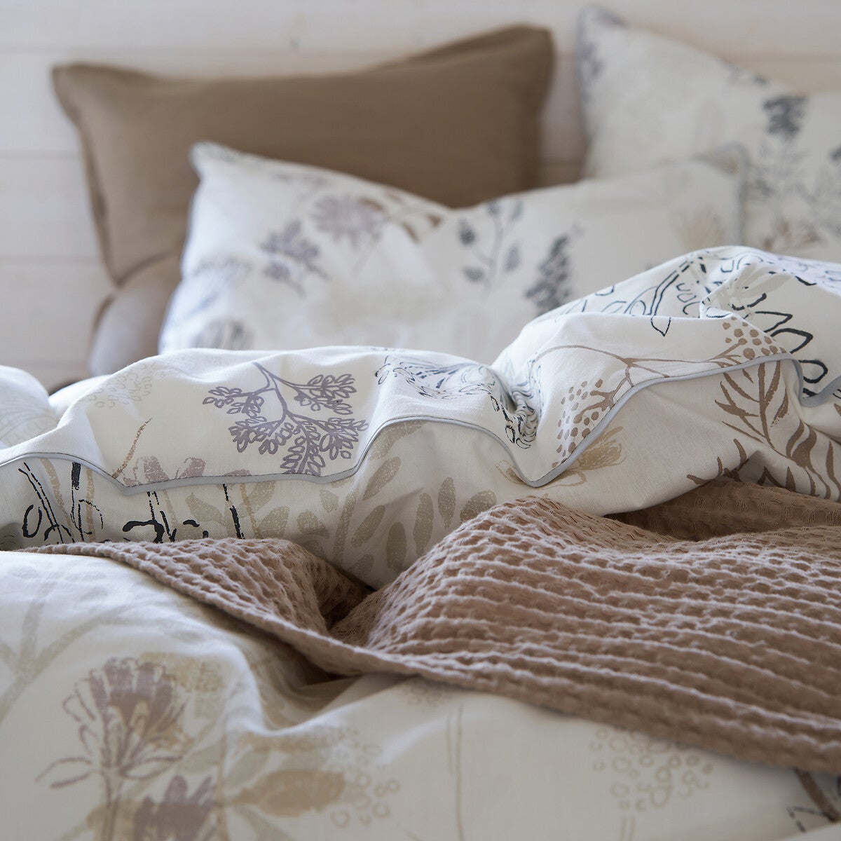 Housse de couette coton, Romarin - Imprimé fond blanc - 260 x 240 cm - 2
