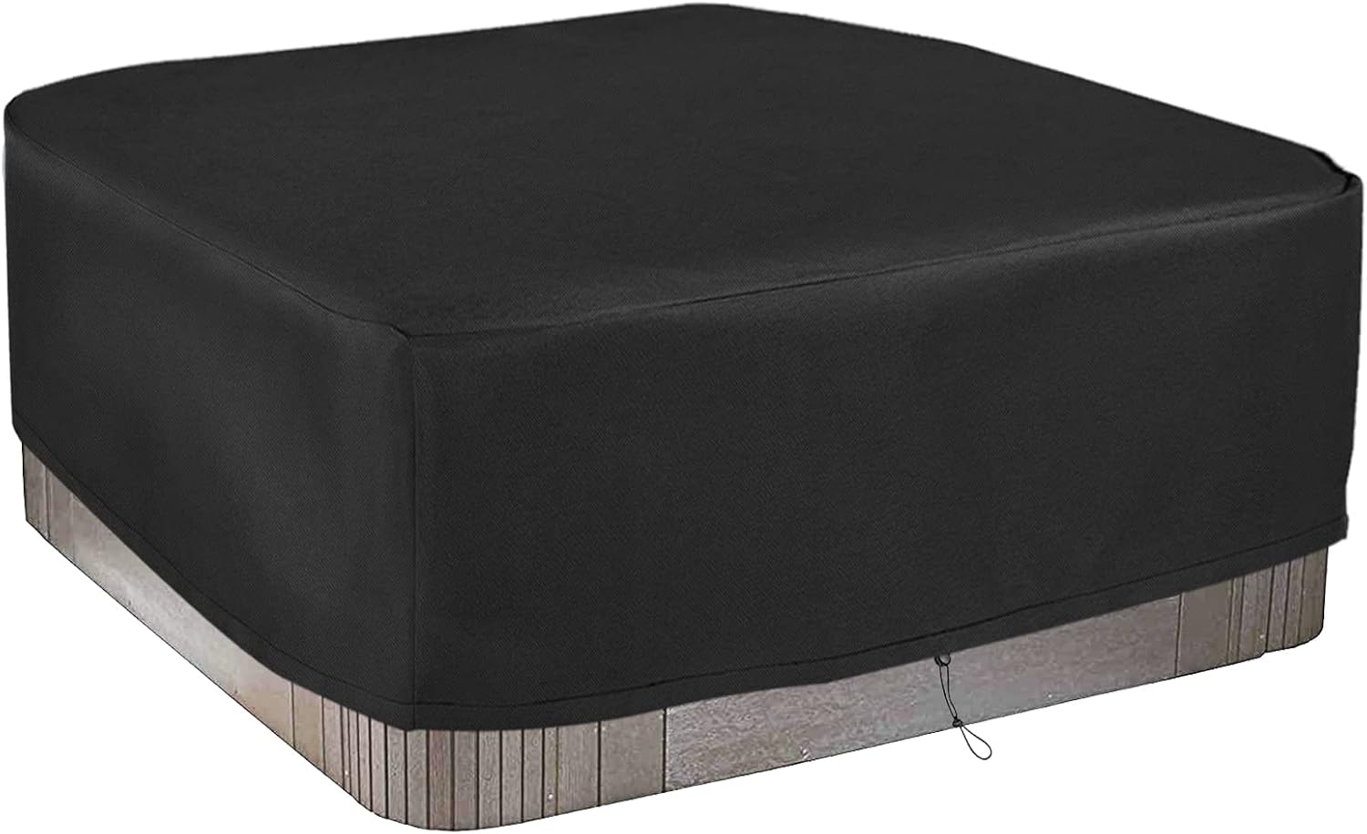 Pokrowiec na jacuzzi ogrodowe, tkanina Oxford 210D, wodoodporna i odporna na promieniowanie UV, odpowiednia do jacuzzi zewnętrznych (220 x 220 x 85 c