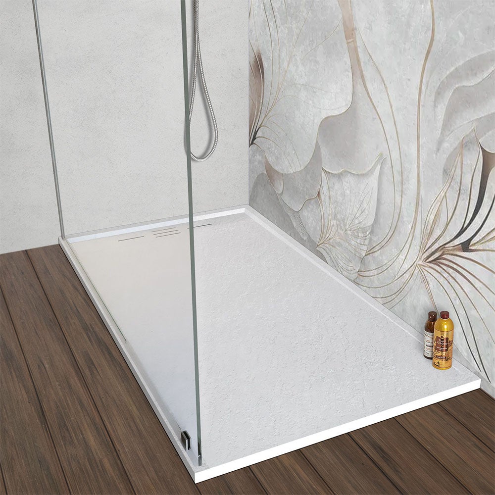 BAC À DOUCHE 70X100 CM TORTOURELLE EFFET PERRE ARDOSE RÉSNE