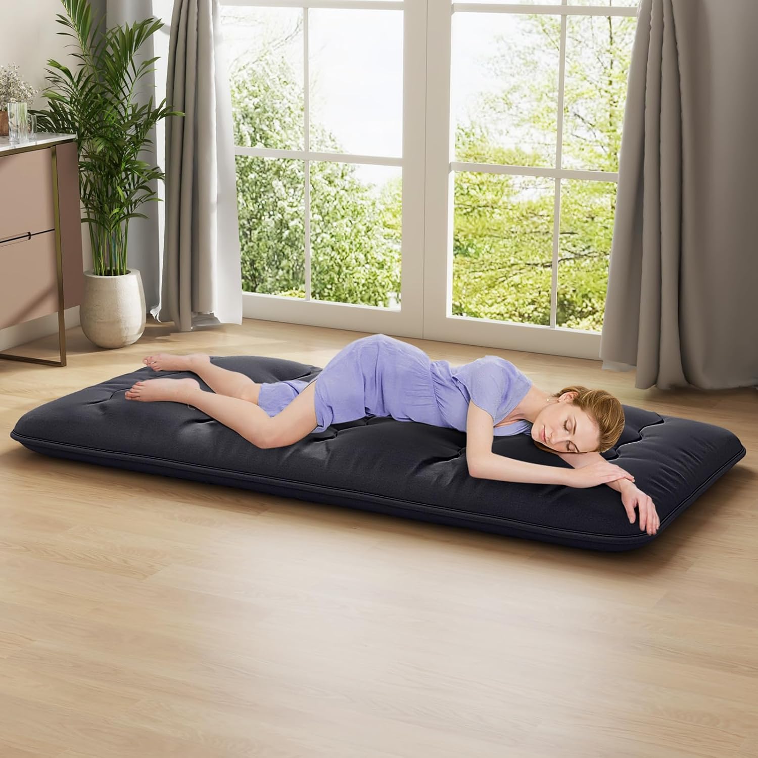 Materasso Pieghevole In Memory Foam 10 Cm - Singolo Portatile Con Copertura Lavabile, Per Campeggio, Ospiti E Viaggi, 190x64 Cm