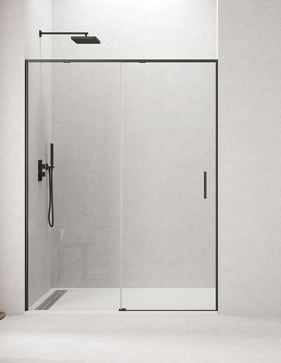 Kiamami Valentina Paroi de Douche d'angle 80x130 avec Porte Frontale coulissante | Dream