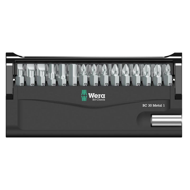 Zestaw bitów do wkręcania Wera Bit-Check 30 Metal kompaktowy trwały