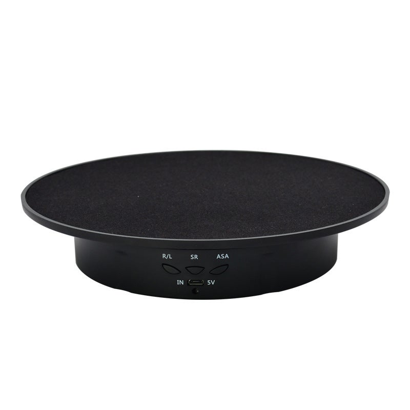 (Noir) Motorowy stojak ekspozycyjny do elektrycznego gramofonu, 90-180-360 stopni, ładowność 8 kg, średnica 20 cm