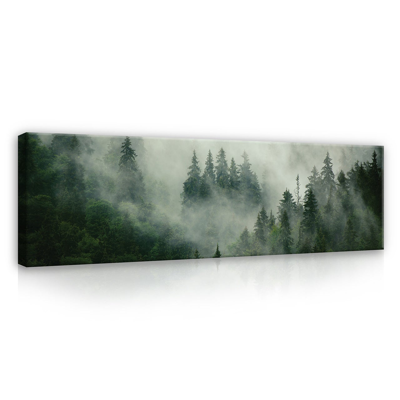 Tablou Canvas padure ceata peisaj natura Tablou decorativ Living Bucatarie Tablouri de perete 145x45 cm