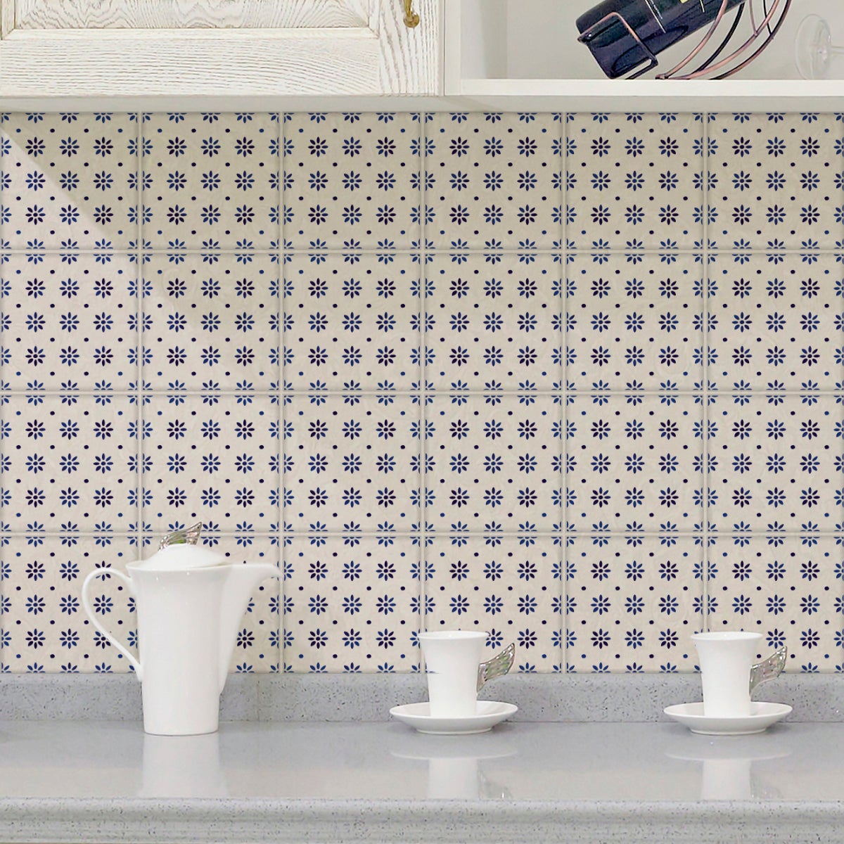24 adesivi piastrelle di cemento delft Essen - Sticker adesivo - adesivi murali - 24stickers15x15cm - 3