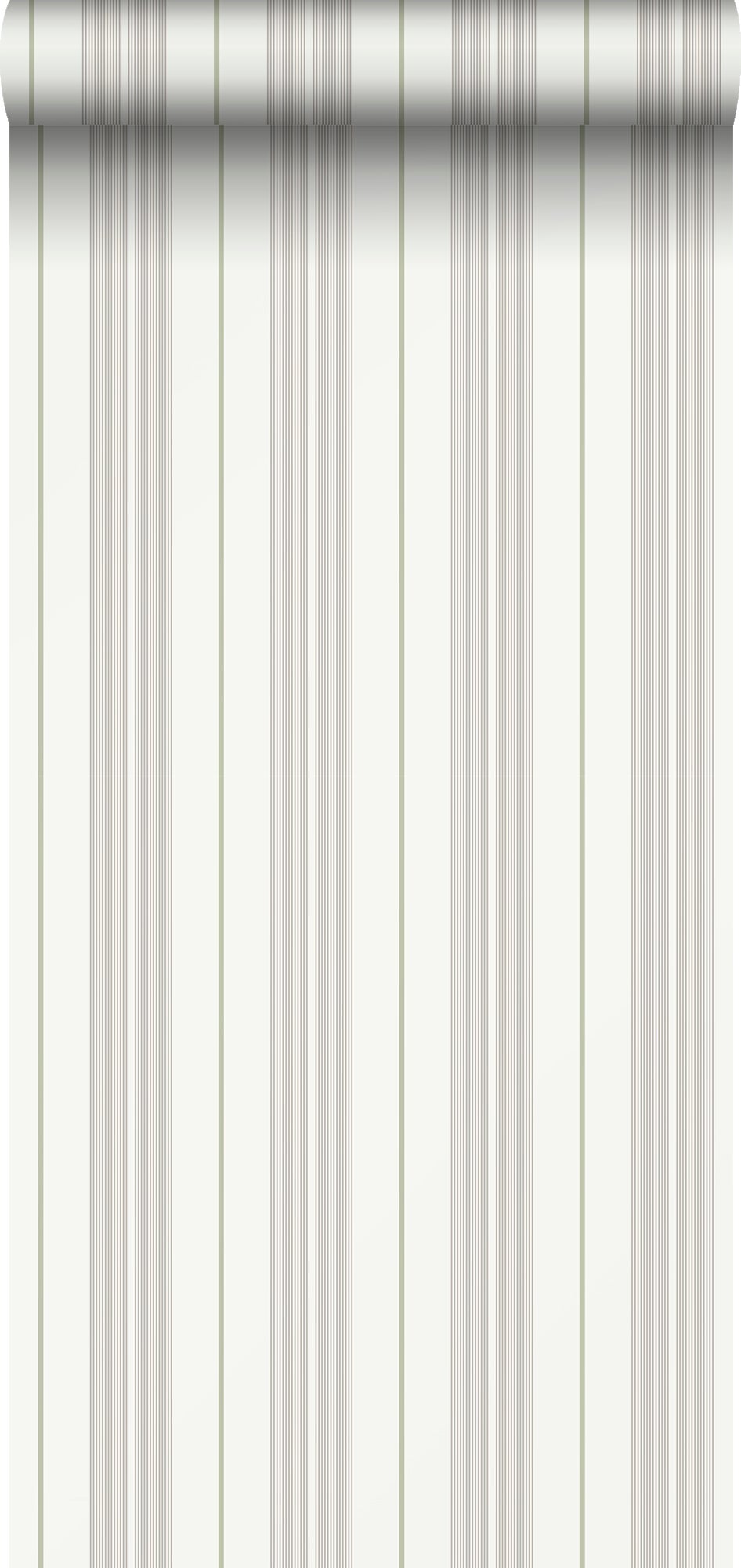 Tapeta paski szarymIzielonym - 53 cm x 10.05 m - SANDERS &amp; SANDERS